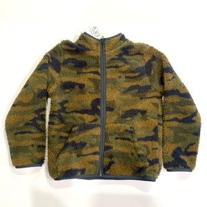 NEW Children’s Place Boys Camo Fleece Zip Up Jacket NWT Small 5/6